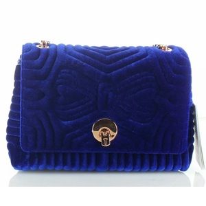 Ted Baker London Blue Velvet Bow Detail Purse!